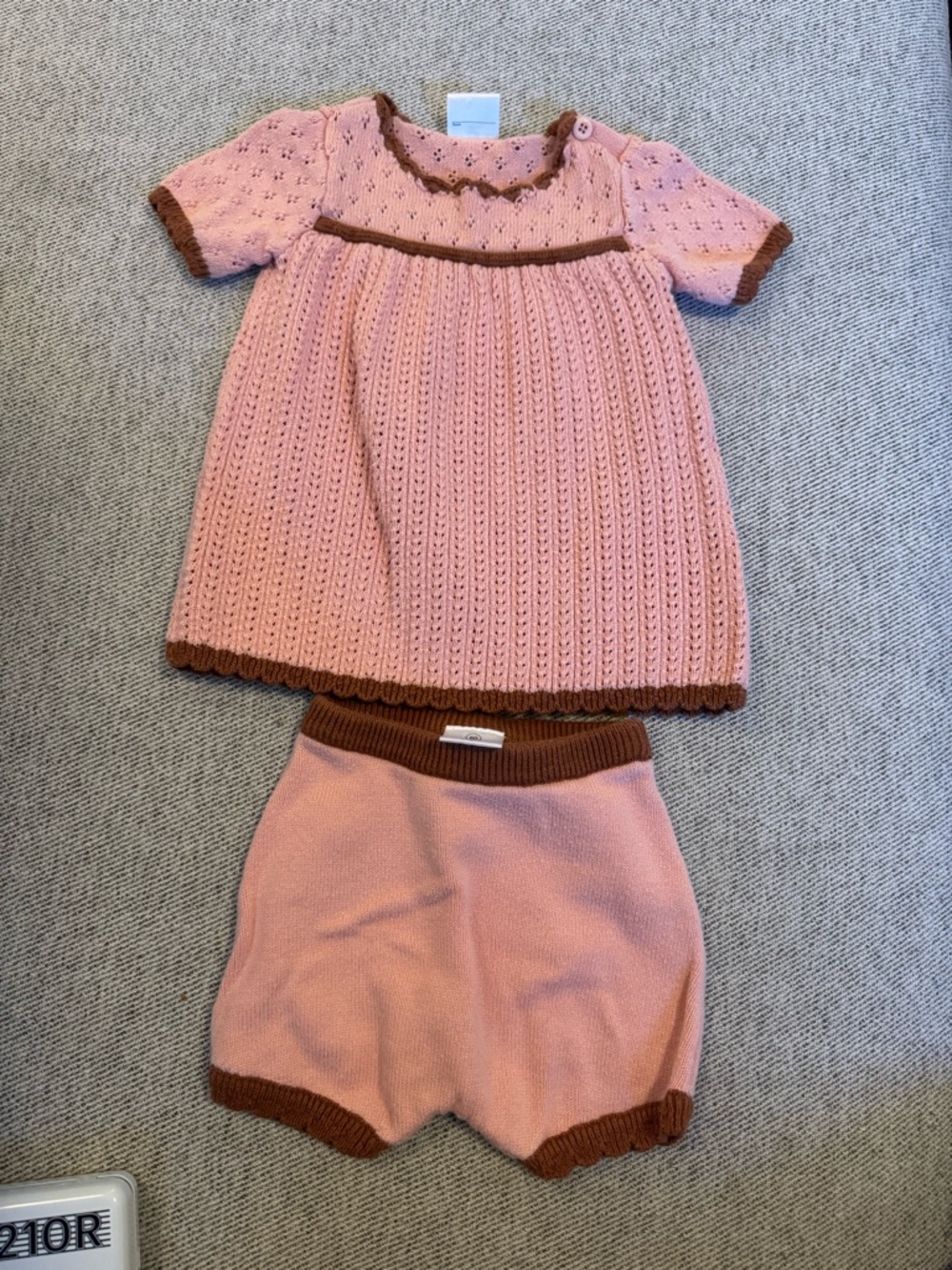 Hanna Andersson Knit Baby Dress and Shorts set